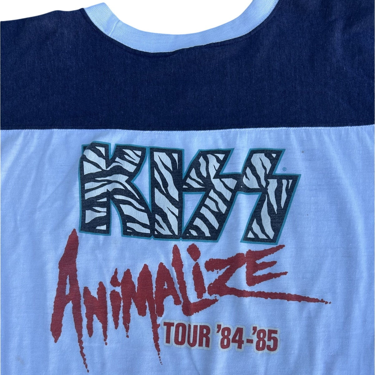 Vintage Kiss 1985 Animalize Tour Baseball Tee