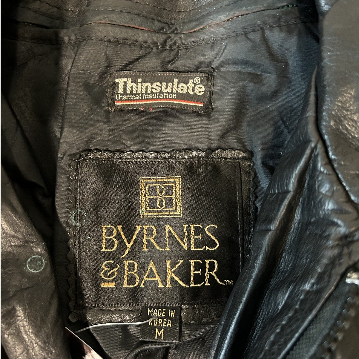 Vintage Byrnes & Baker Thinsulate Insulated Leather Jacket