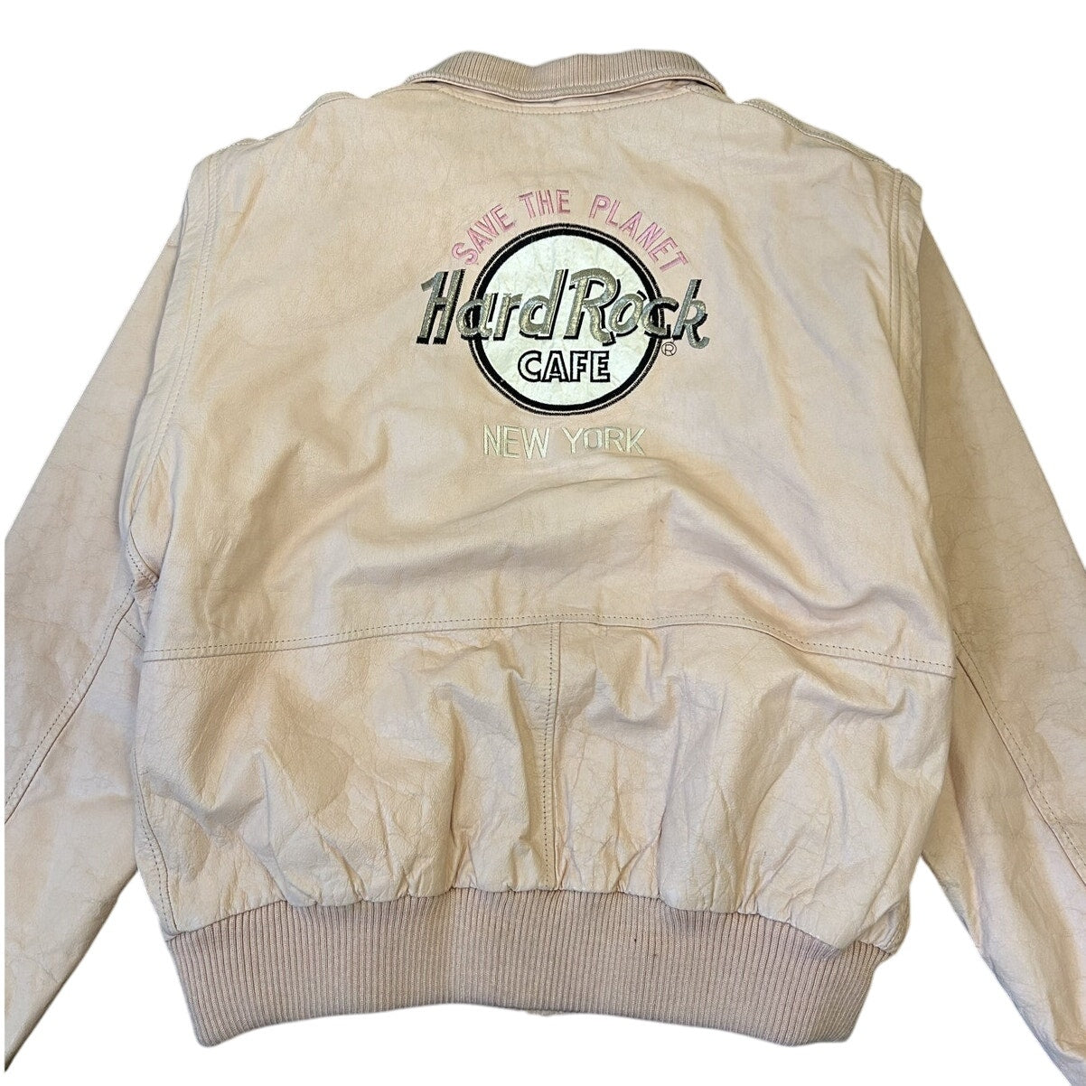 Vintage Hard Rock Cafe x New York Pale Pink Bomber