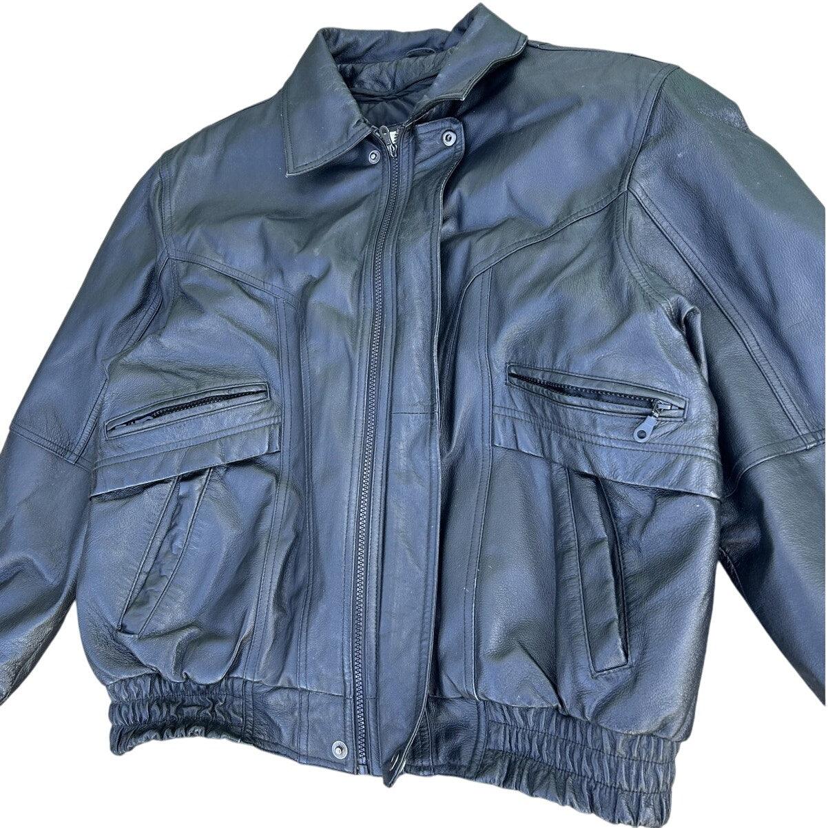 Men’s Charles Klein Bomber Leather Jacket