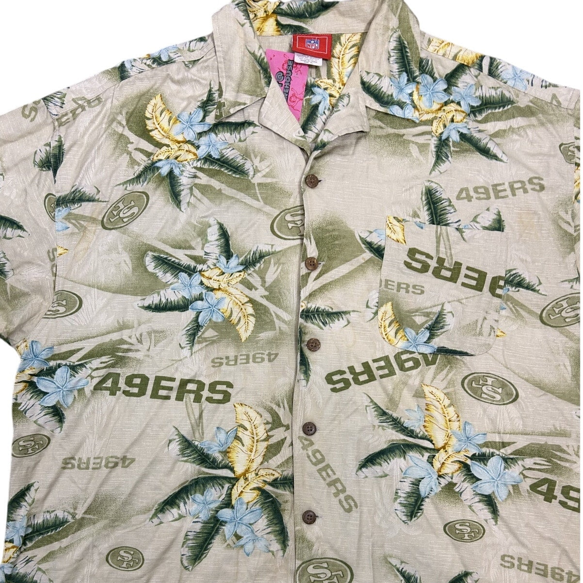 Men’s NFL San Francisco 49ers Hawaiian Button-Up Shirt