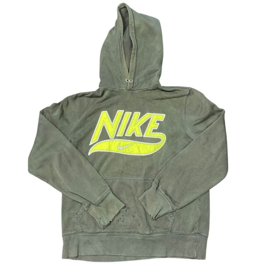 Nike Dark Green and Neon Hoodie