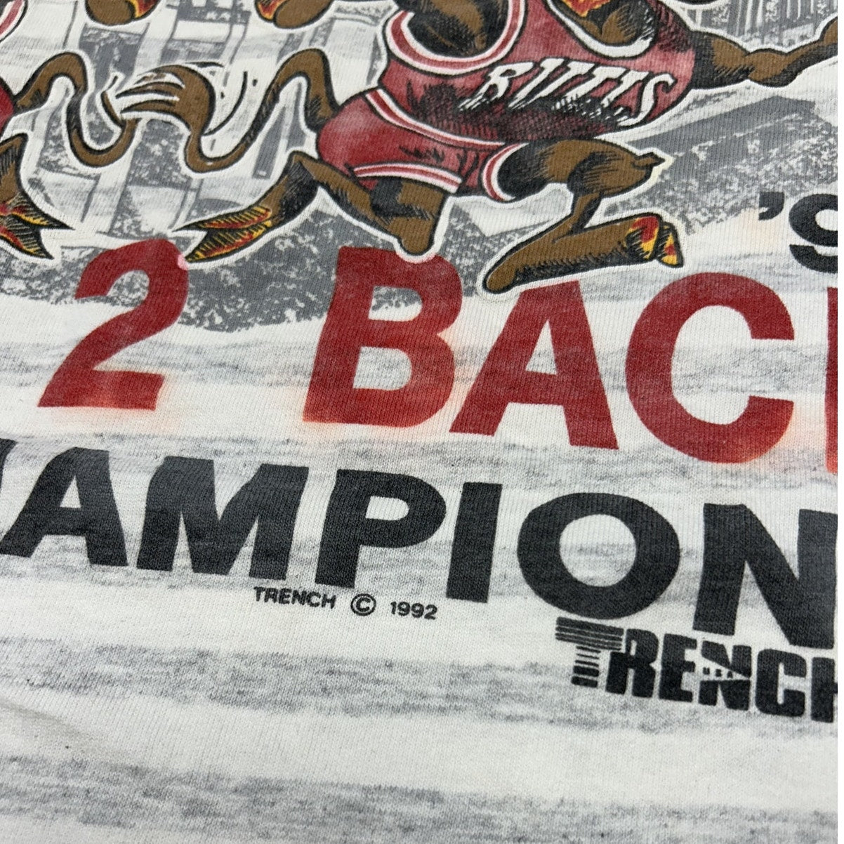 Vintage 1992 Chicago Bulls Back 2 Back NBA Champions T-shirt