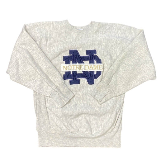 Crable Sportswear Norte Dame Grey, Blue and Gold Sweater