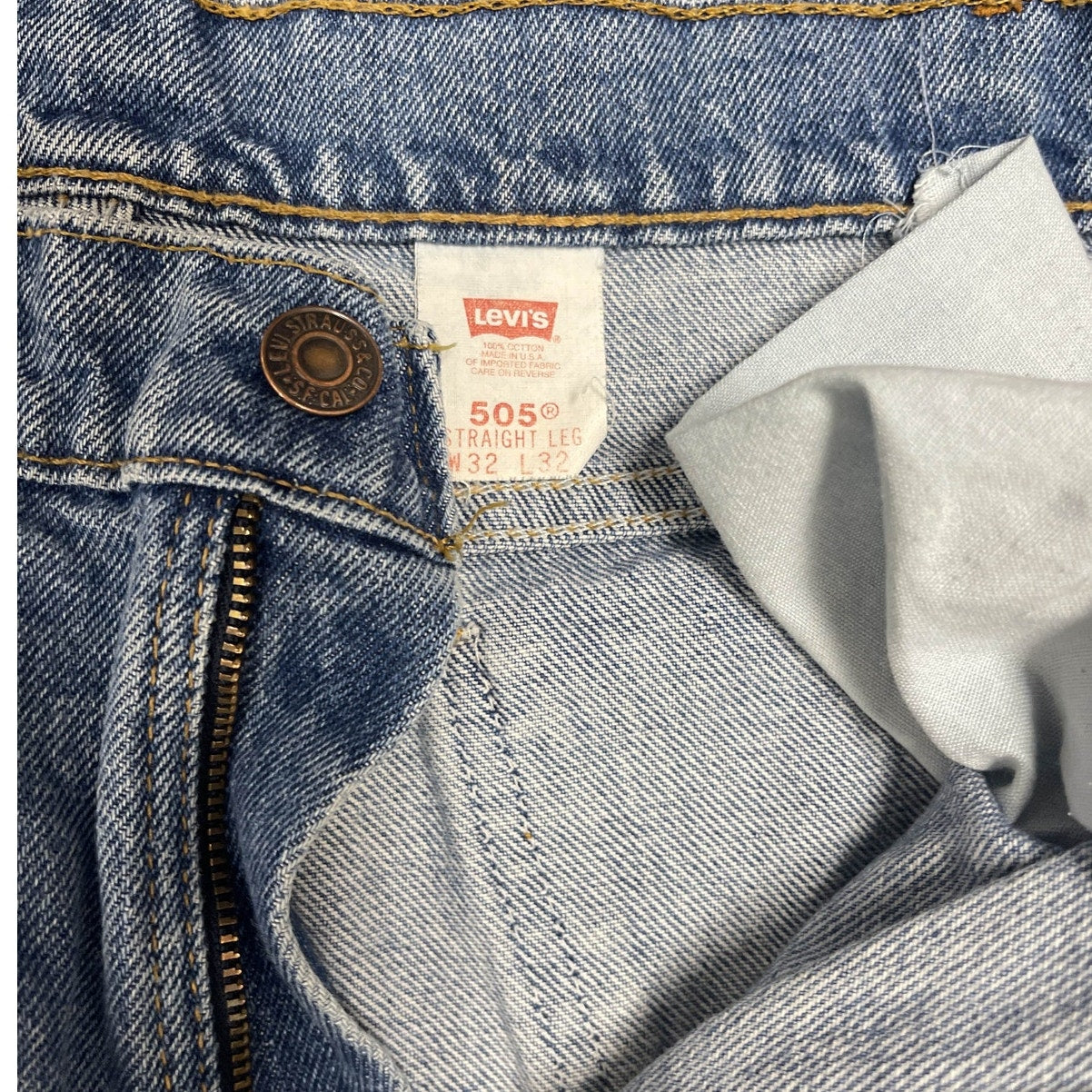 Levi’s 505 Straight-leg Blue Jeans