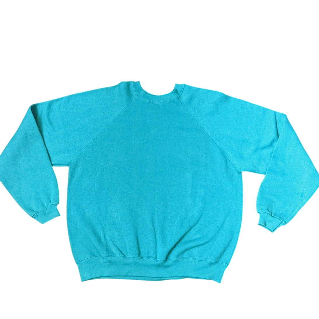 TULTEX VTG Teal Mardi Gras Sweater