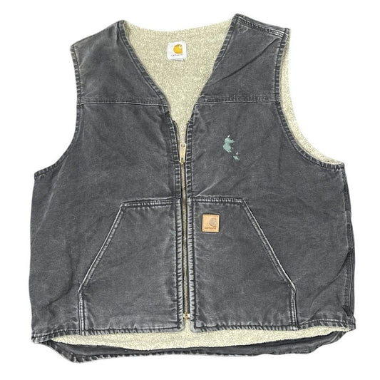 Carhartt Black Vest with Fur Inside