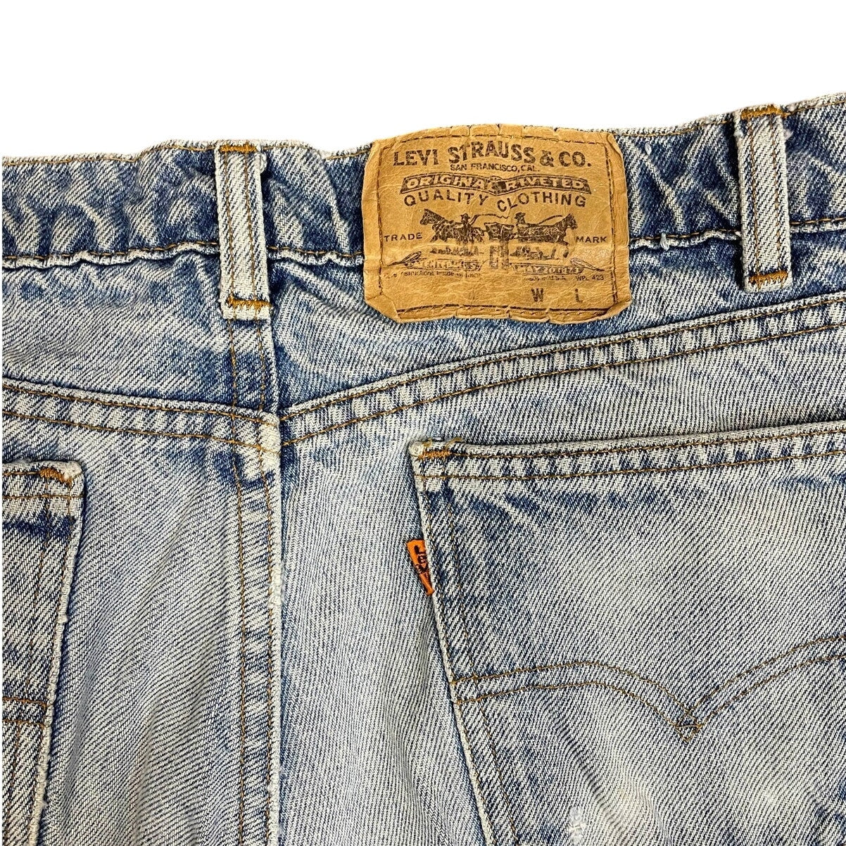 Levis Vintage Denim Jeans Light  Wash Relaxed Straight Leg