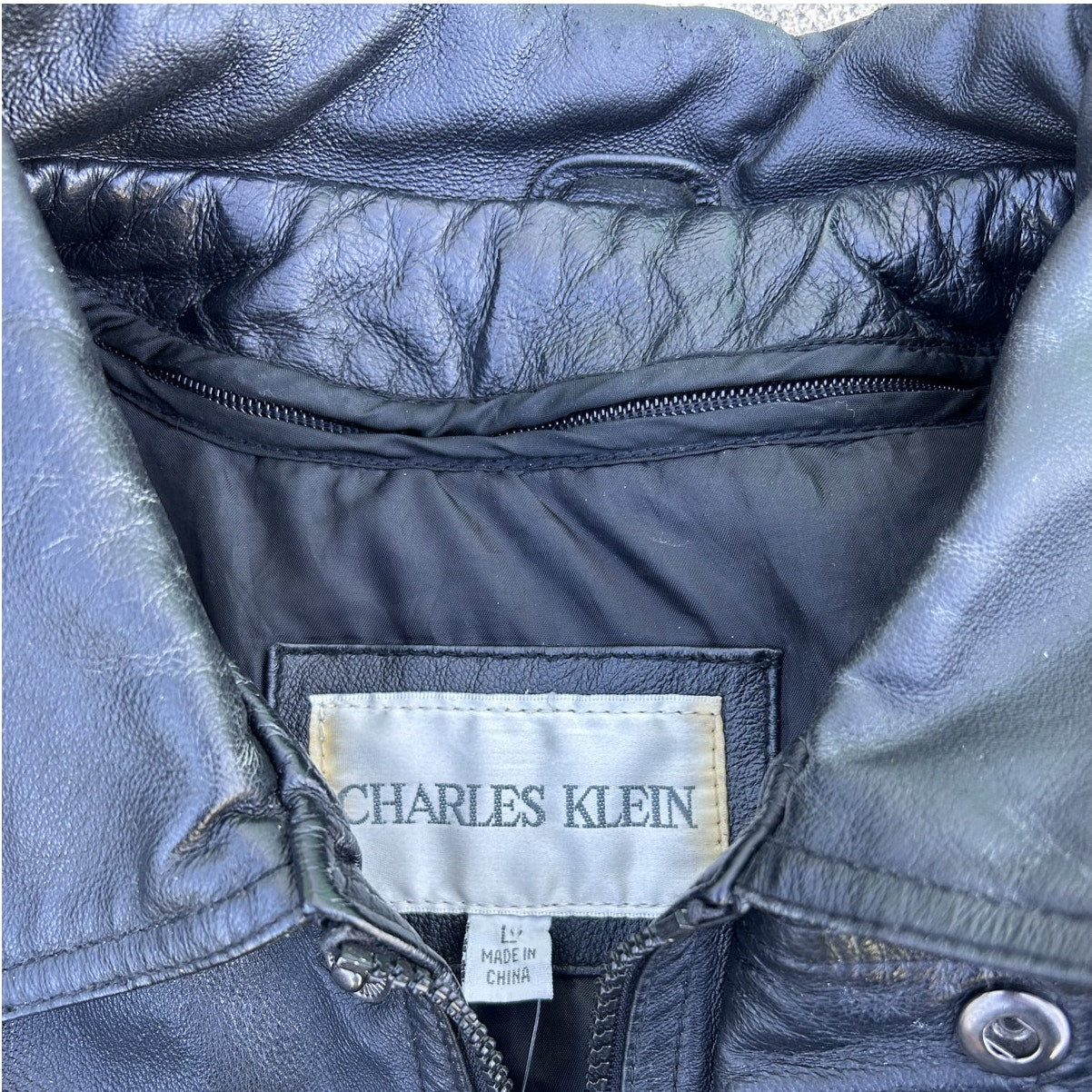 Men’s Charles Klein Bomber Leather Jacket