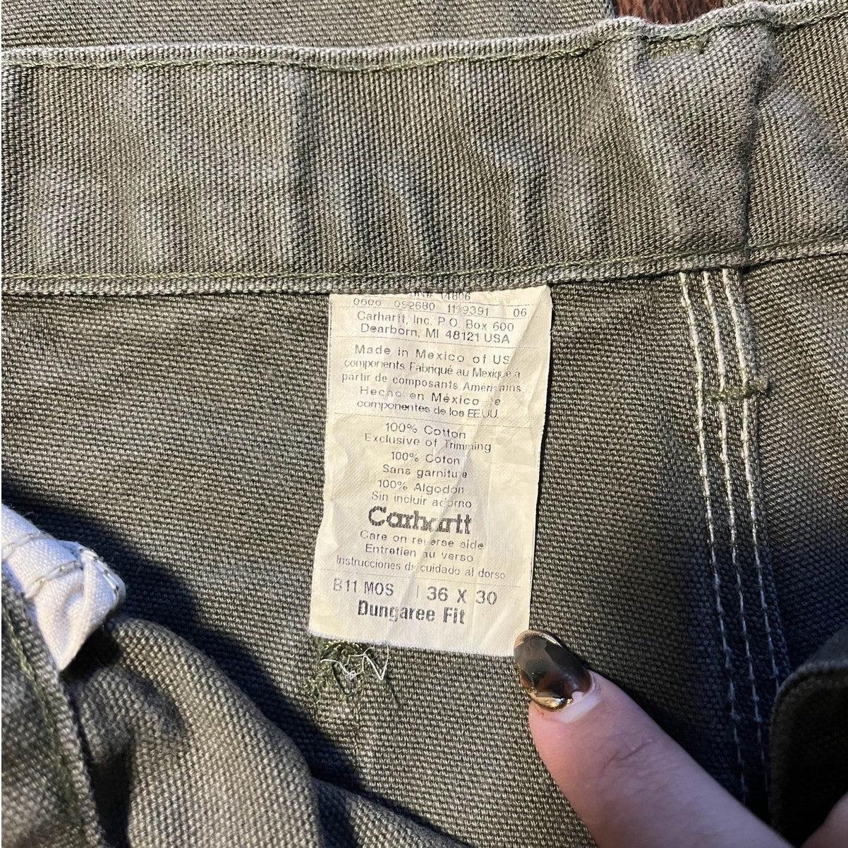 Carhartt B11 Dungaree Fit Work Carpenter Pants