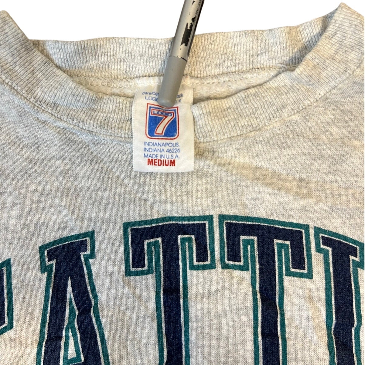 Vintage 1994 Logo 7 Seattle Mariners Crewneck Sweatshirt