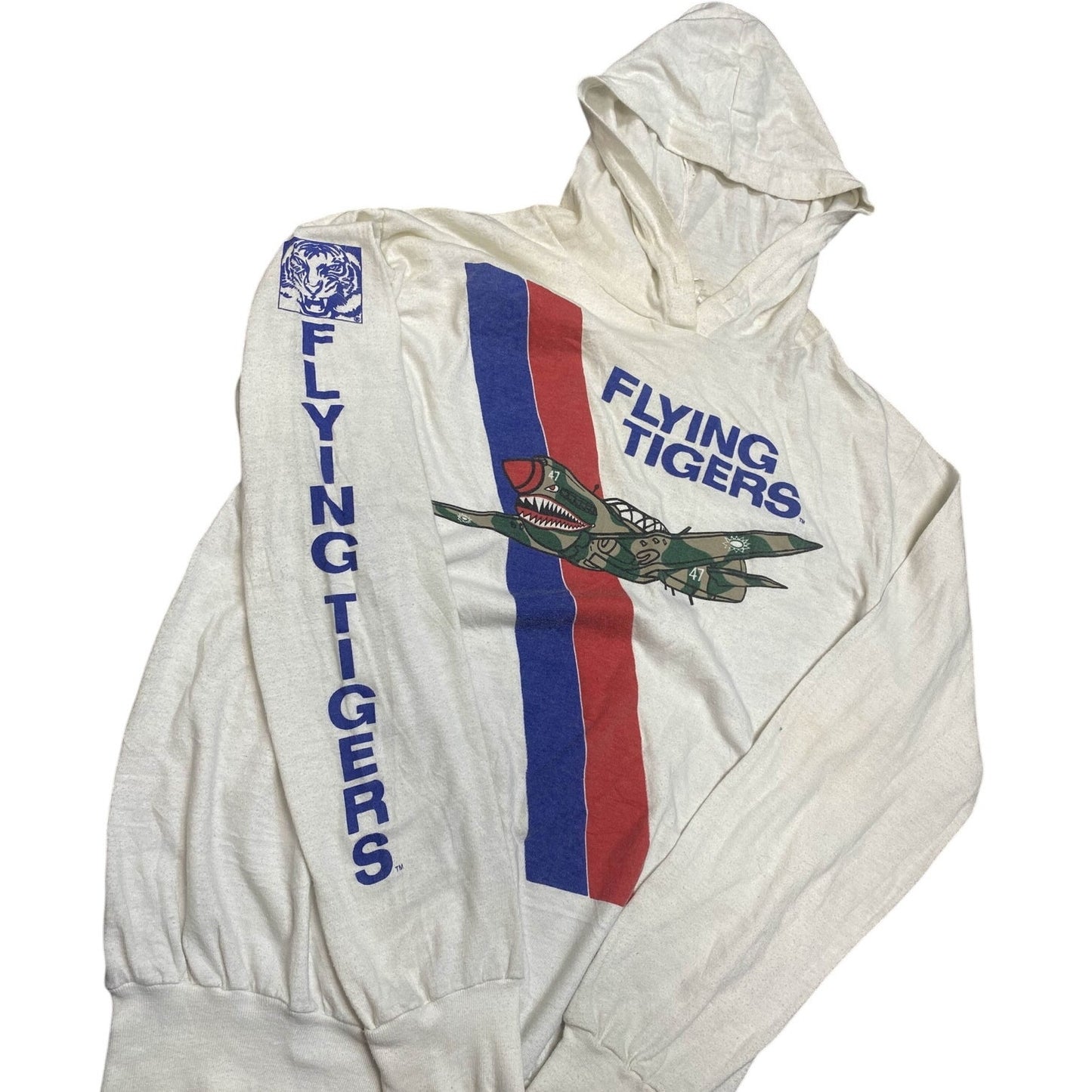 Vintage Flying Tigers White Hoodie