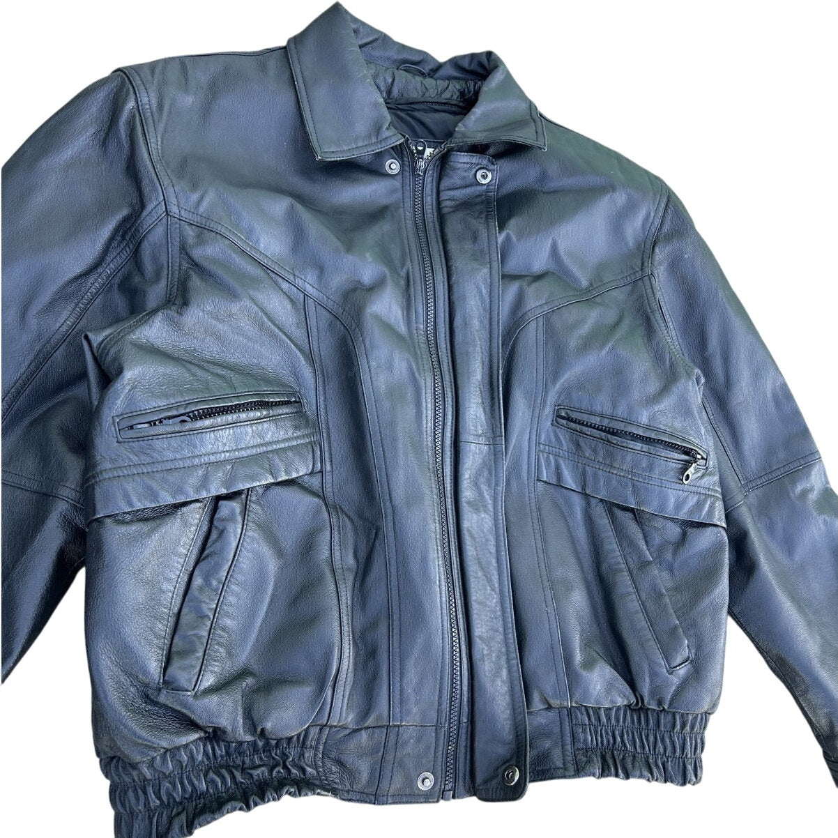 Men’s Charles Klein Bomber Leather Jacket