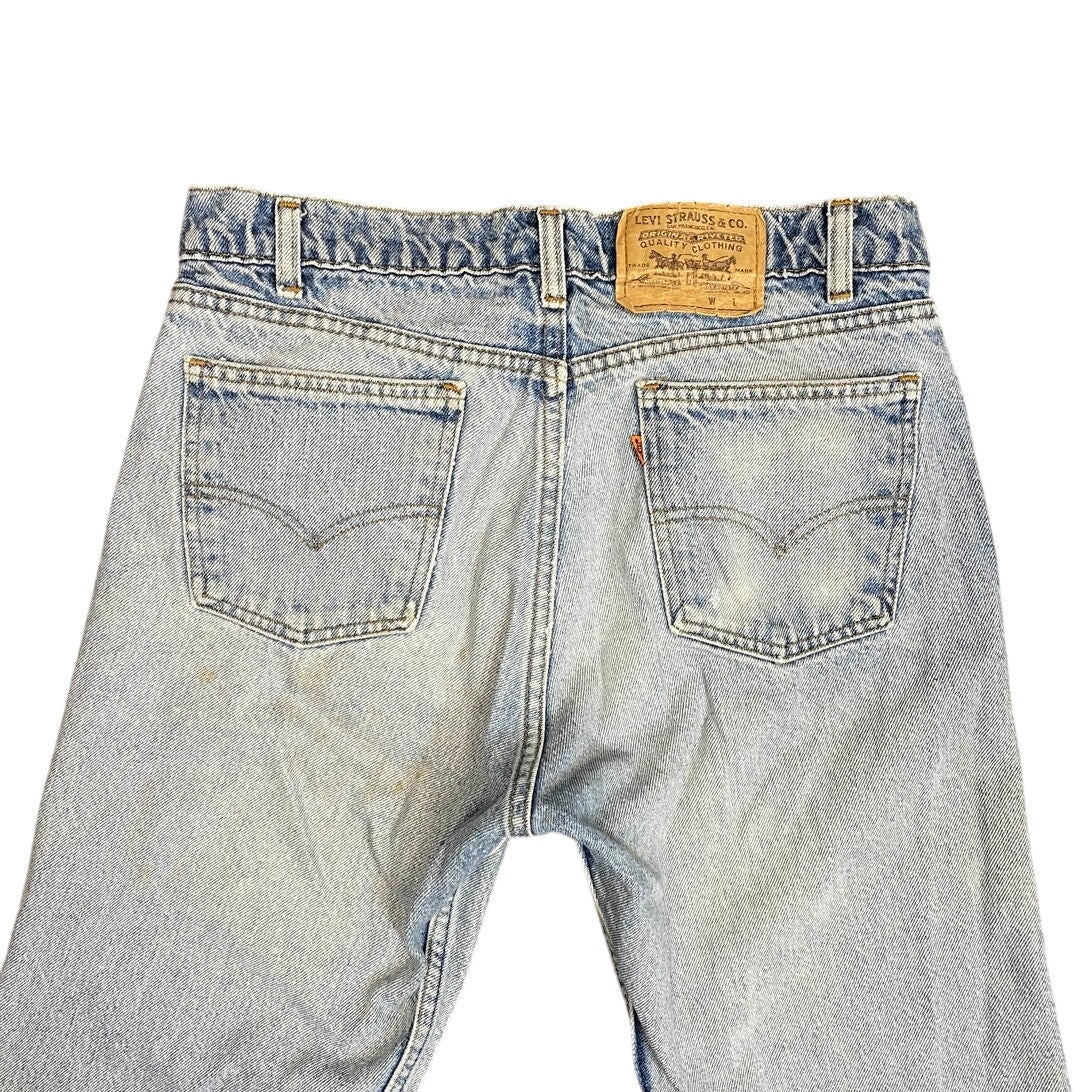 Levis Vintage Denim Jeans Light  Wash Relaxed Straight Leg