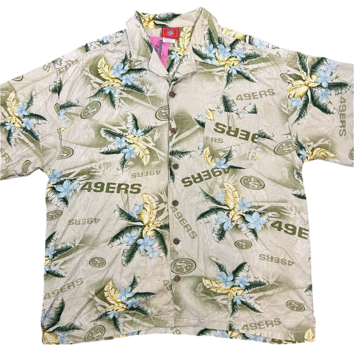 Men’s NFL San Francisco 49ers Hawaiian Button-Up Shirt