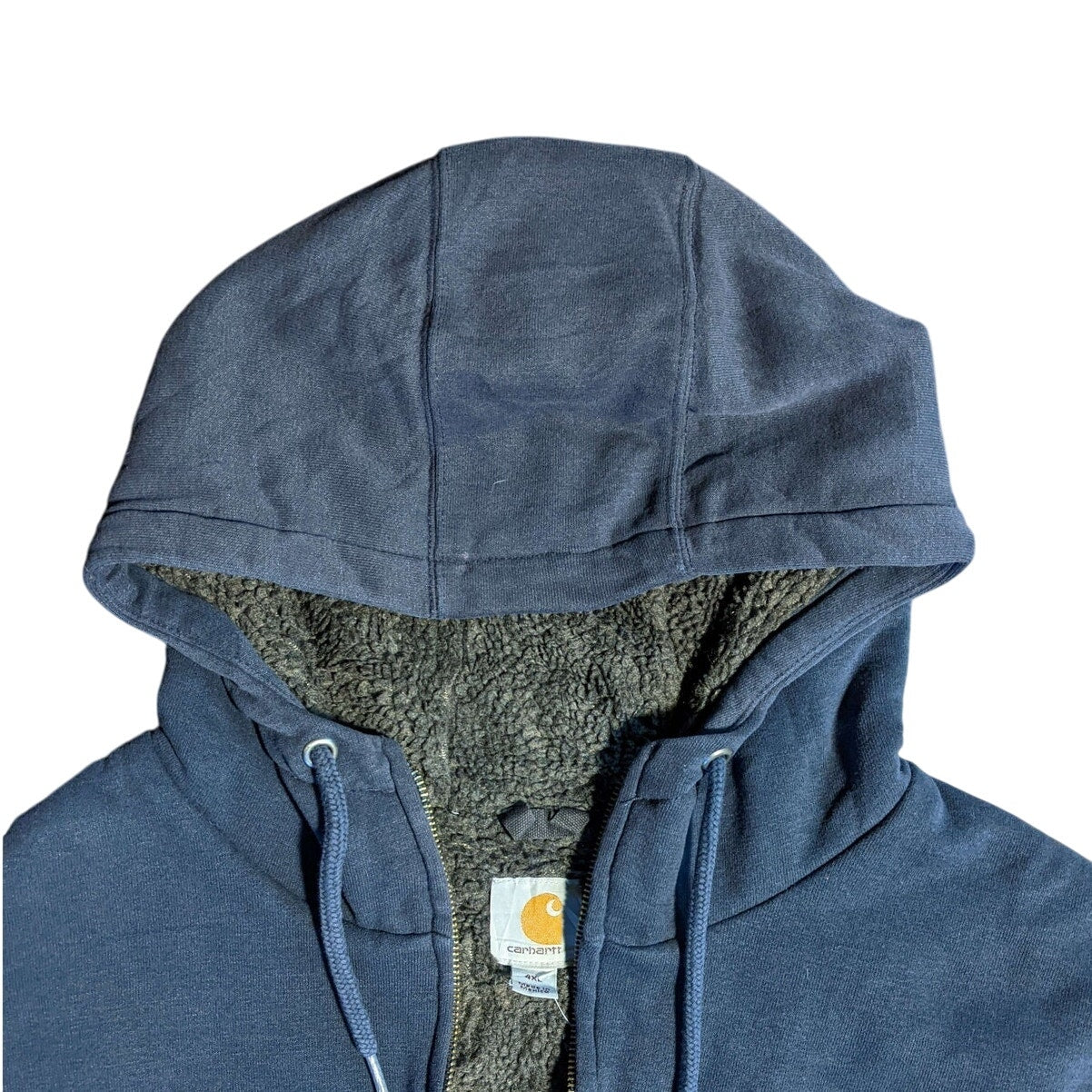 Navy Blue Carhartt Zip-Up Hoodie