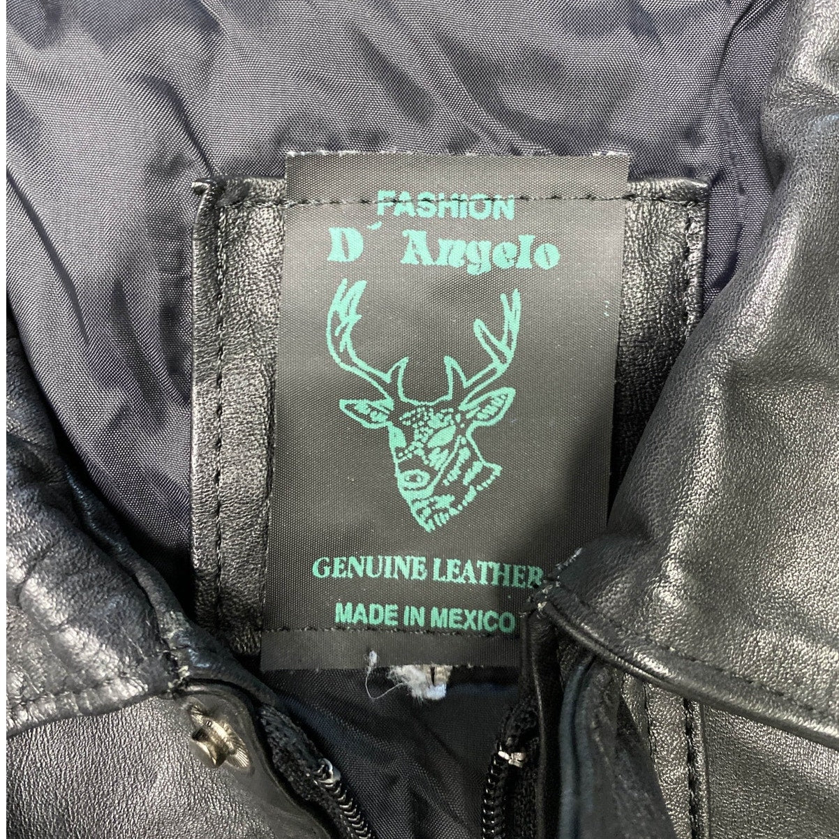 Fashion D Angelo Genuine Black Leather Jacket