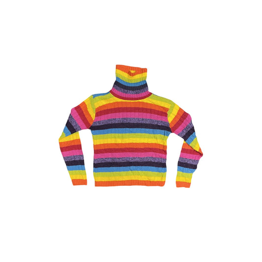 Vintage Polar Club TurtleNeck Rainbow Longsleeve Knit