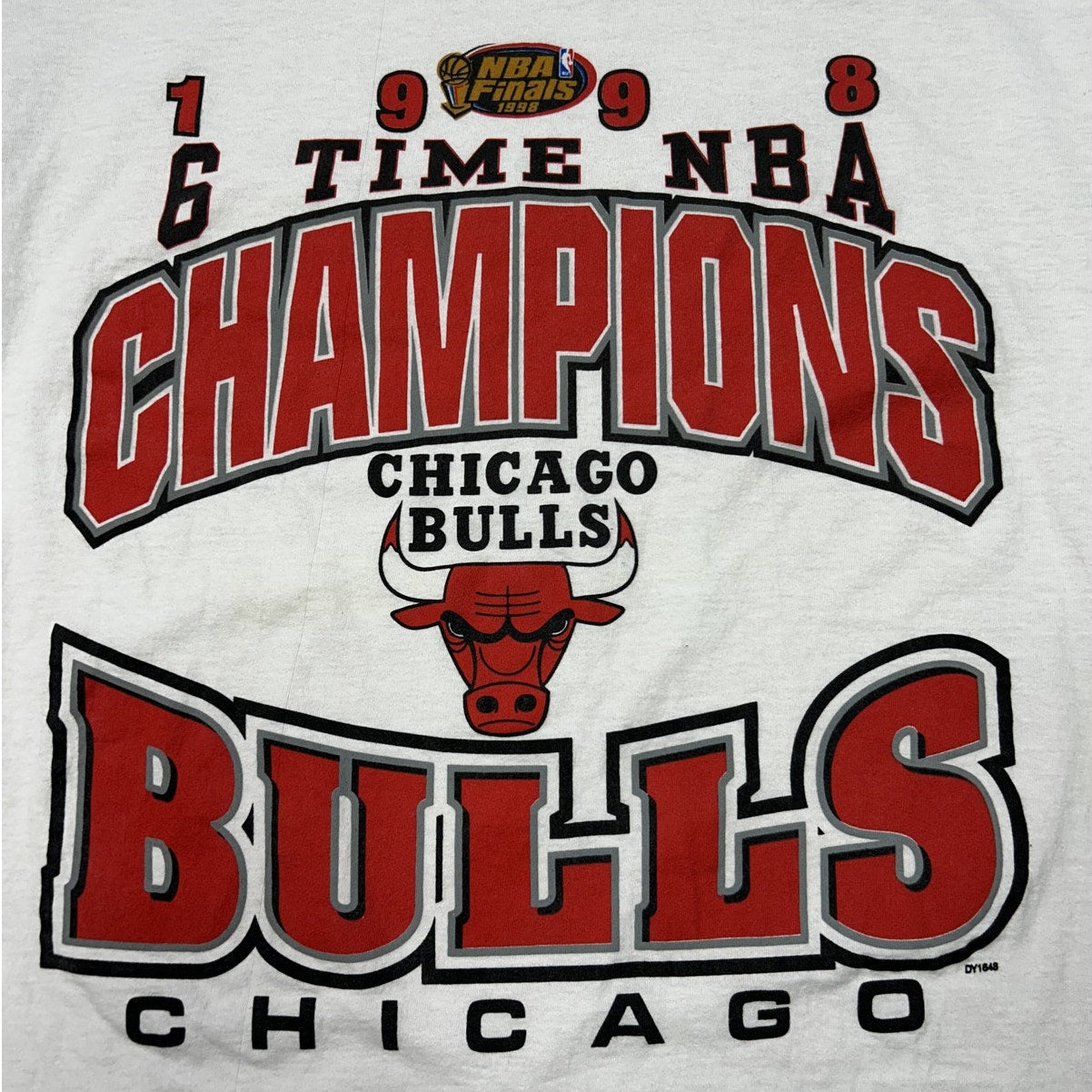 Vintage 1998 Tultex Chicago Bulls 6-Time NBA Champions T-shirt