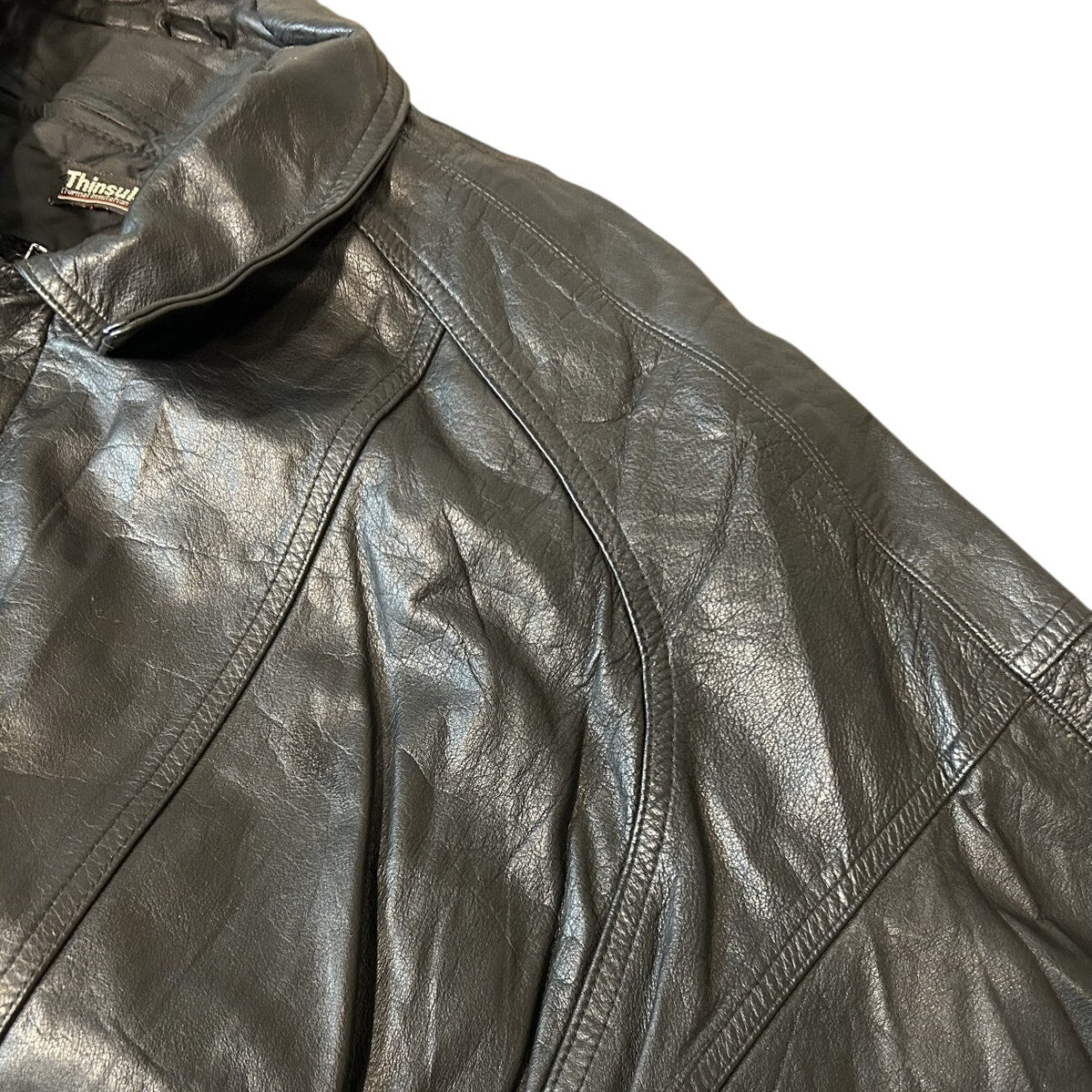 Vintage Byrnes & Baker Thinsulate Insulated Leather Jacket