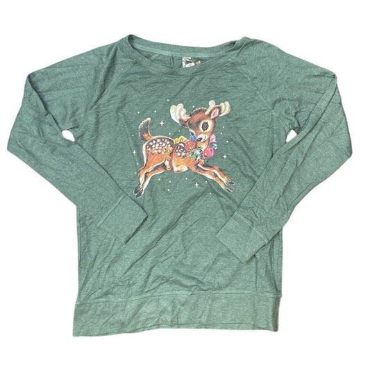 Instant Message Green Reindeer Sweatshirt