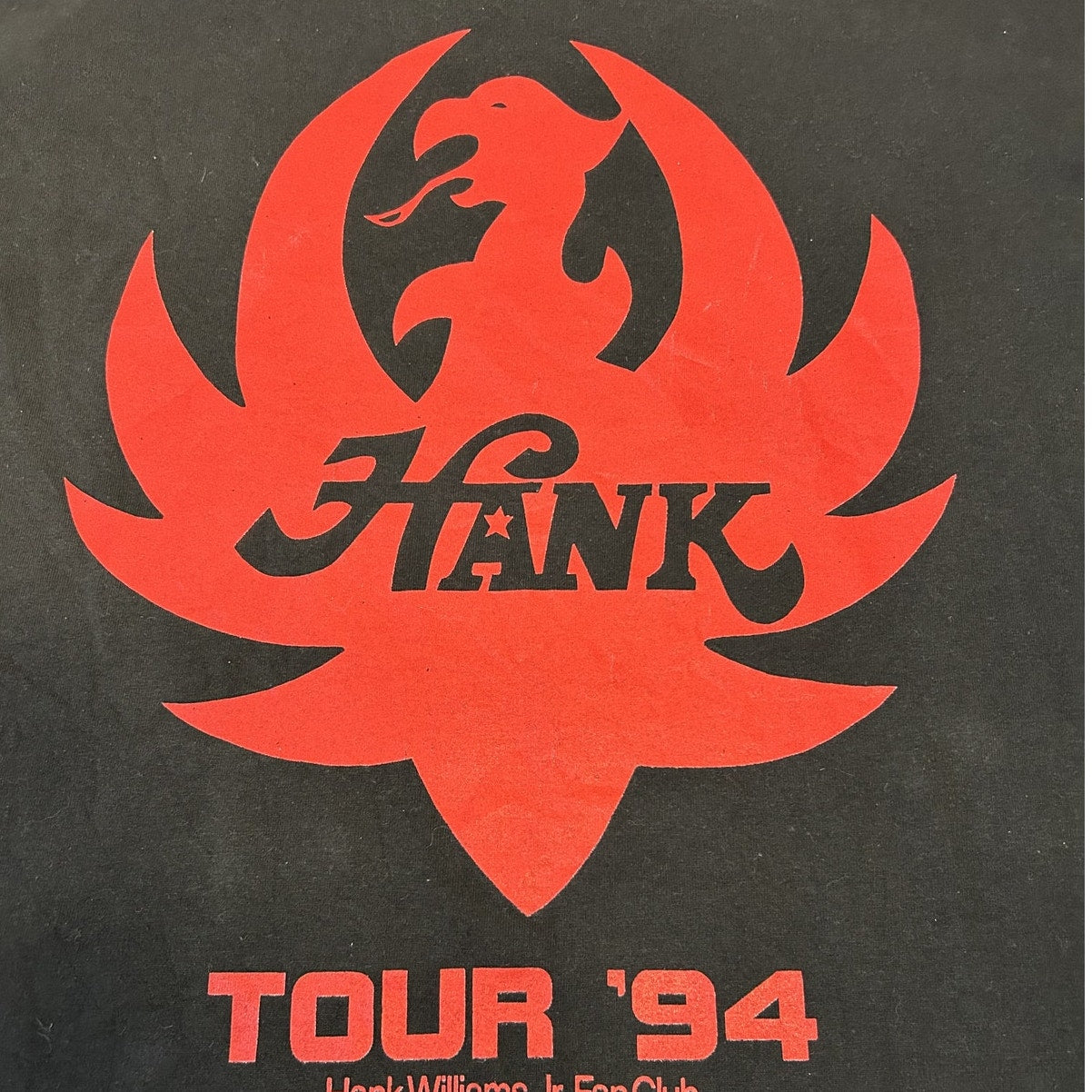 Vintage 1994 Hank Williams Jr Bocephus Fan Club Tour Shirt