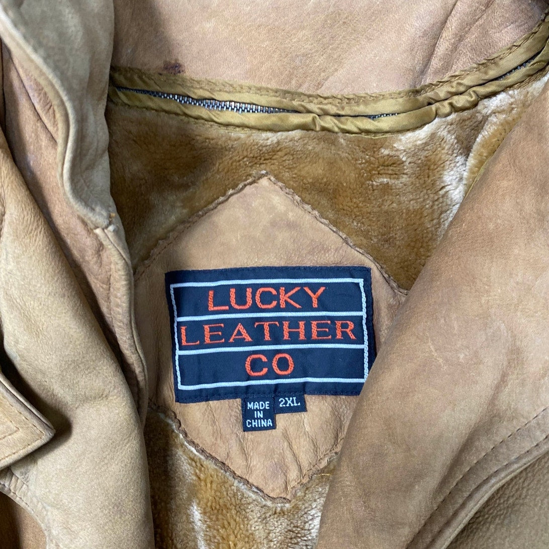 Lucky Leather Co Brown Jacket with Fur Inside