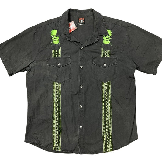 Men’s Lucky 13 Frankenstein Rockabilly Button Up