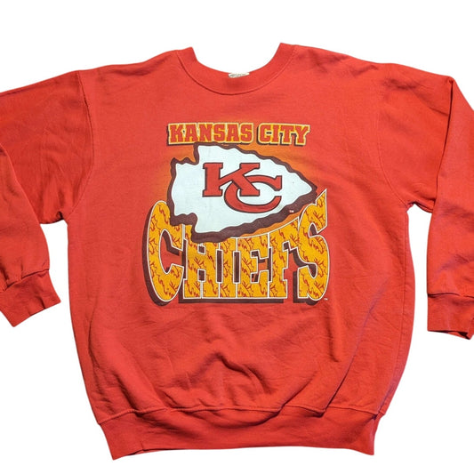 Vintage Red Team Rated  Kansas City Chiefs Sweater