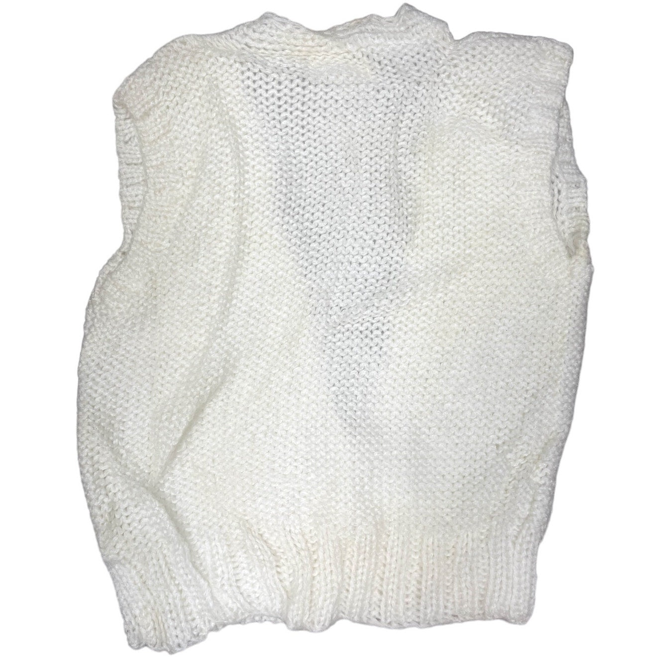 White Fine Knit Vest