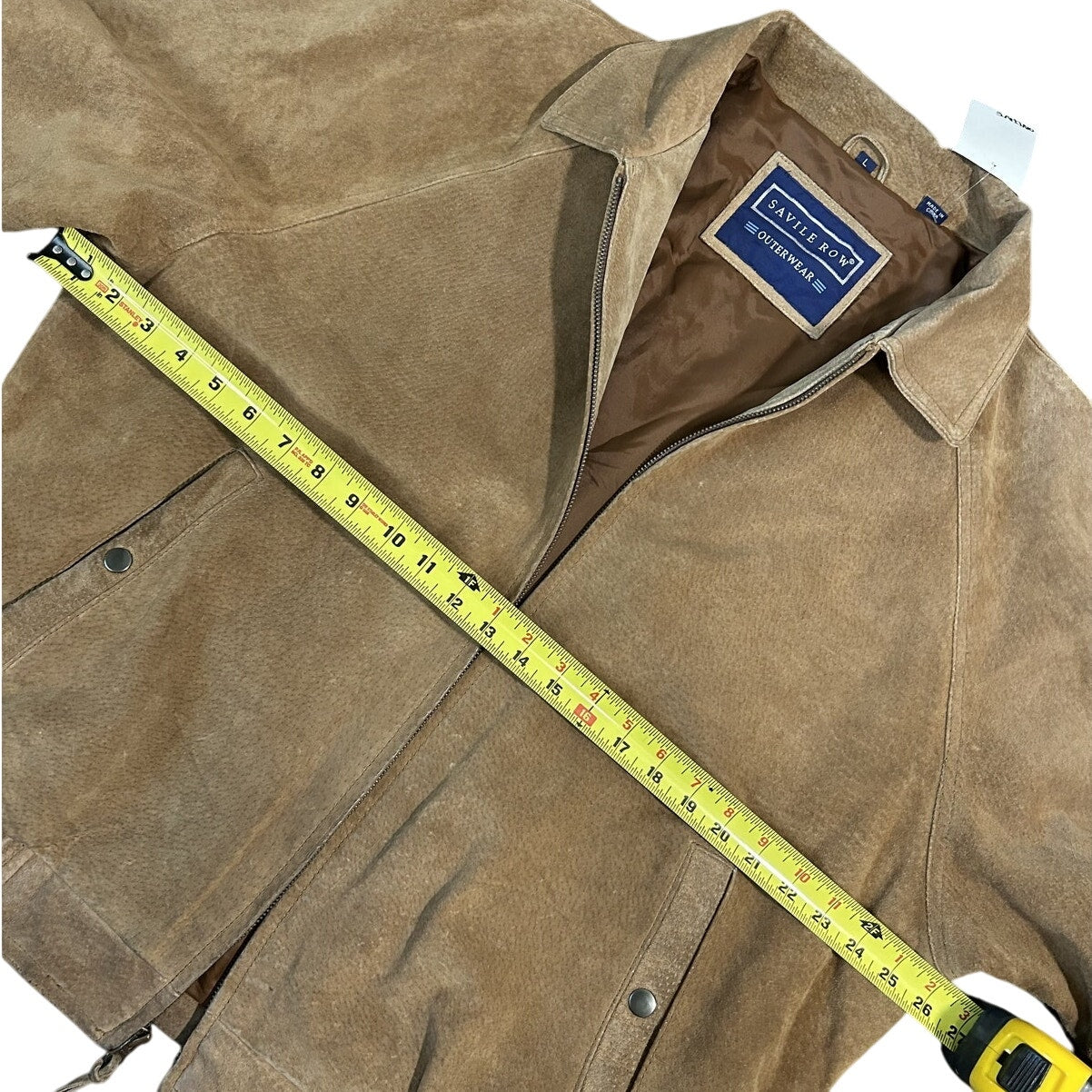 Savile Row Outerwear Brown Suede Bomber