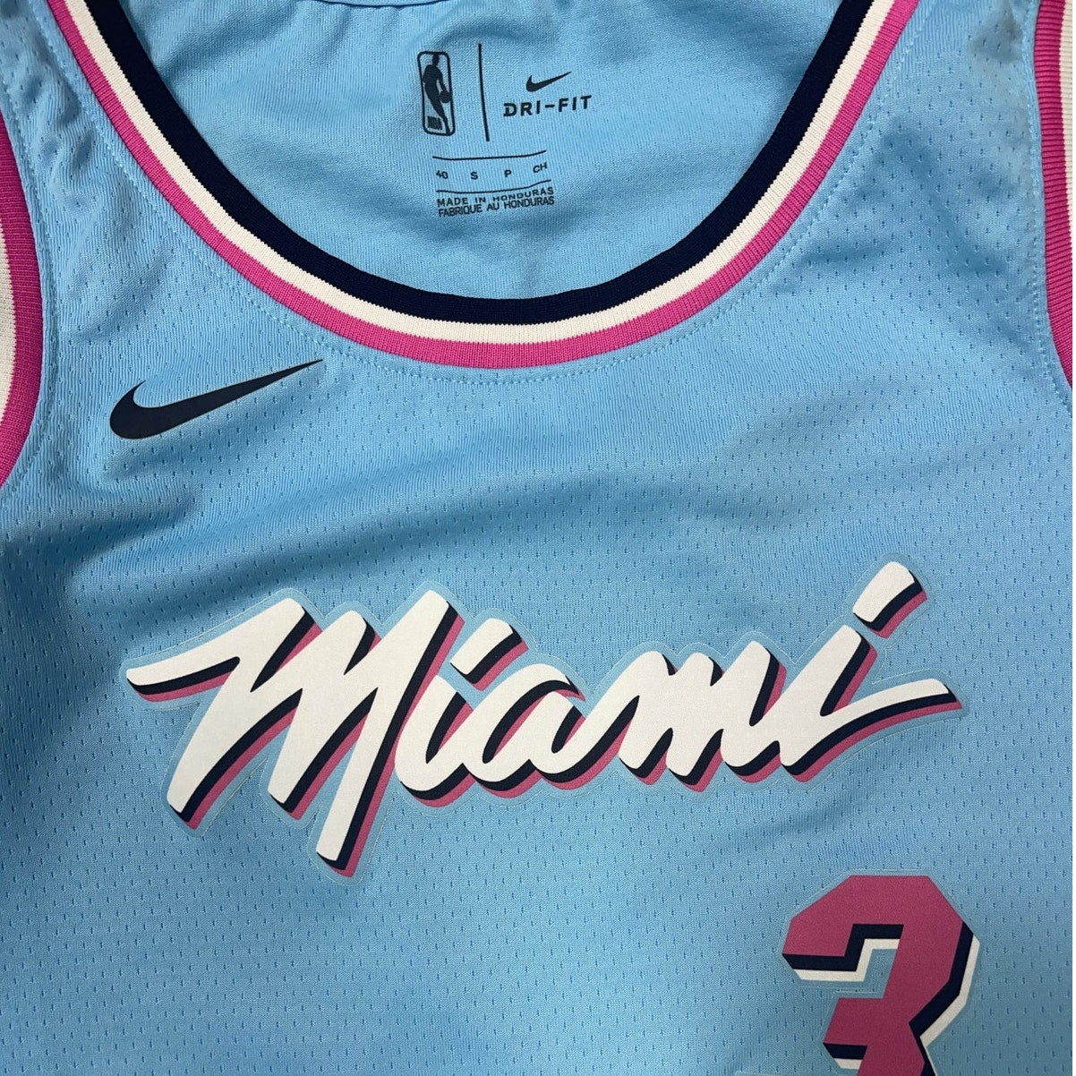 NBA Dri-fit Miami Dwayne Wade Number 3 Jersey