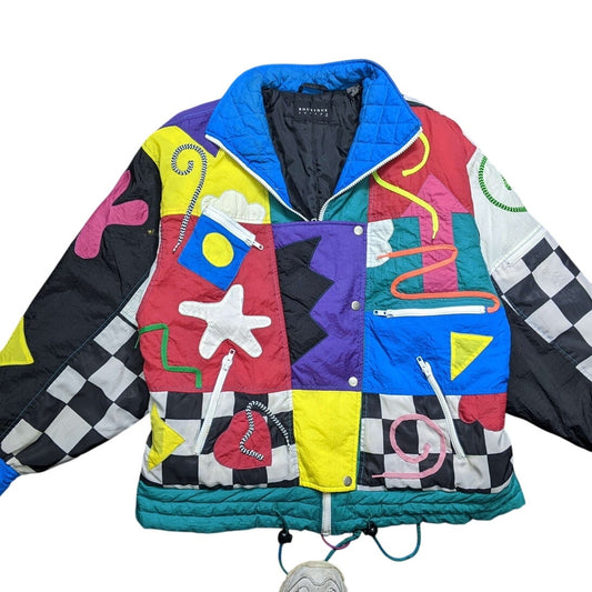 Vintage 80s Boutique Europa Graphic Ski Jacket