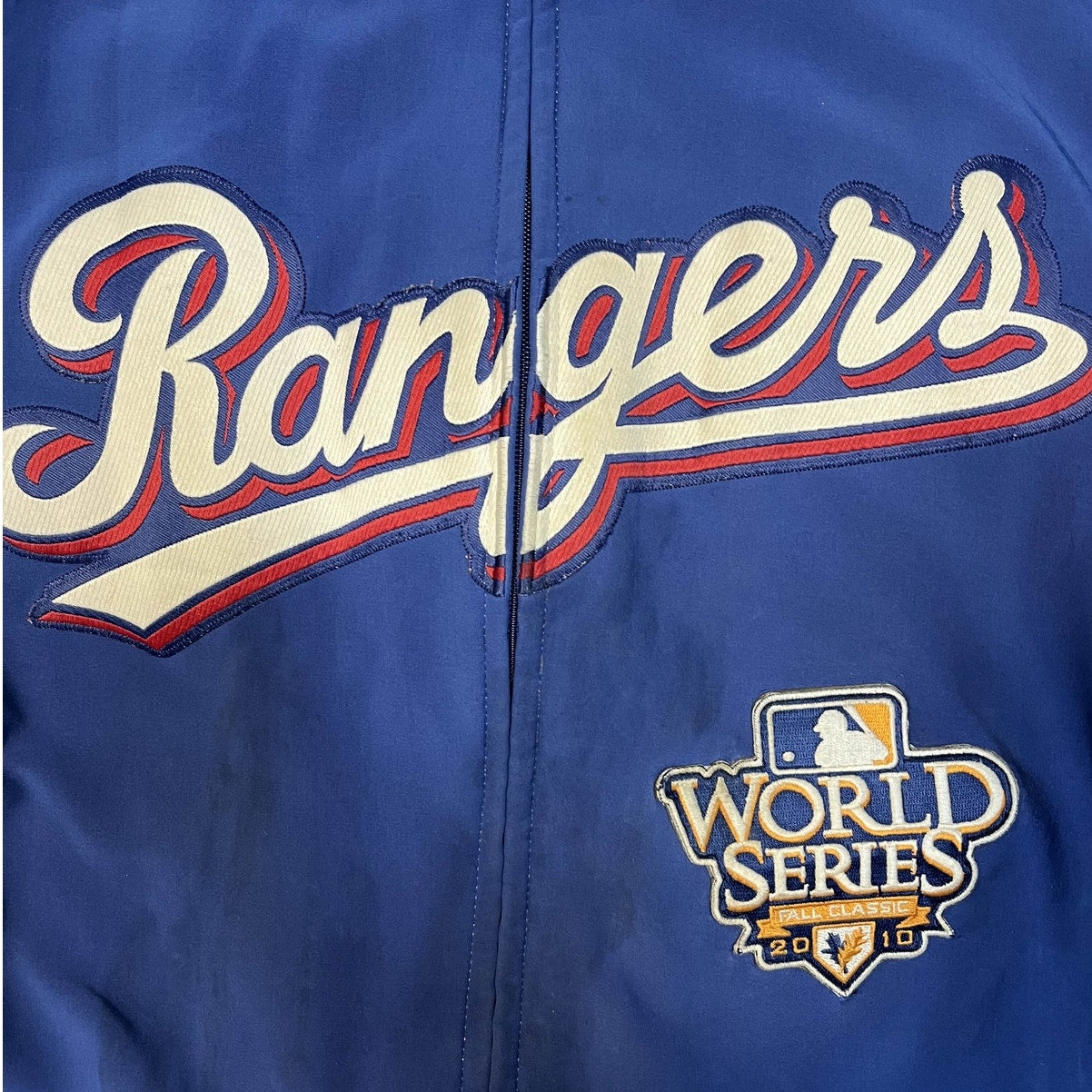 Texas Rangers Blue MLB Zip-up Jacket