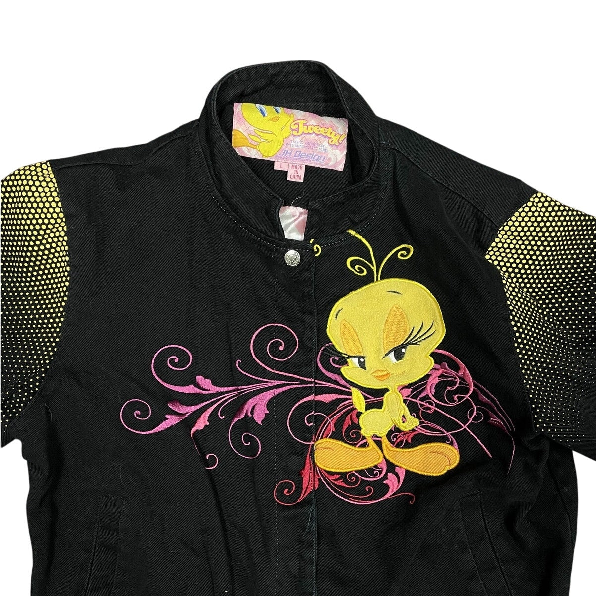 Vintage Looney Tunes Tweety Biker Jacket