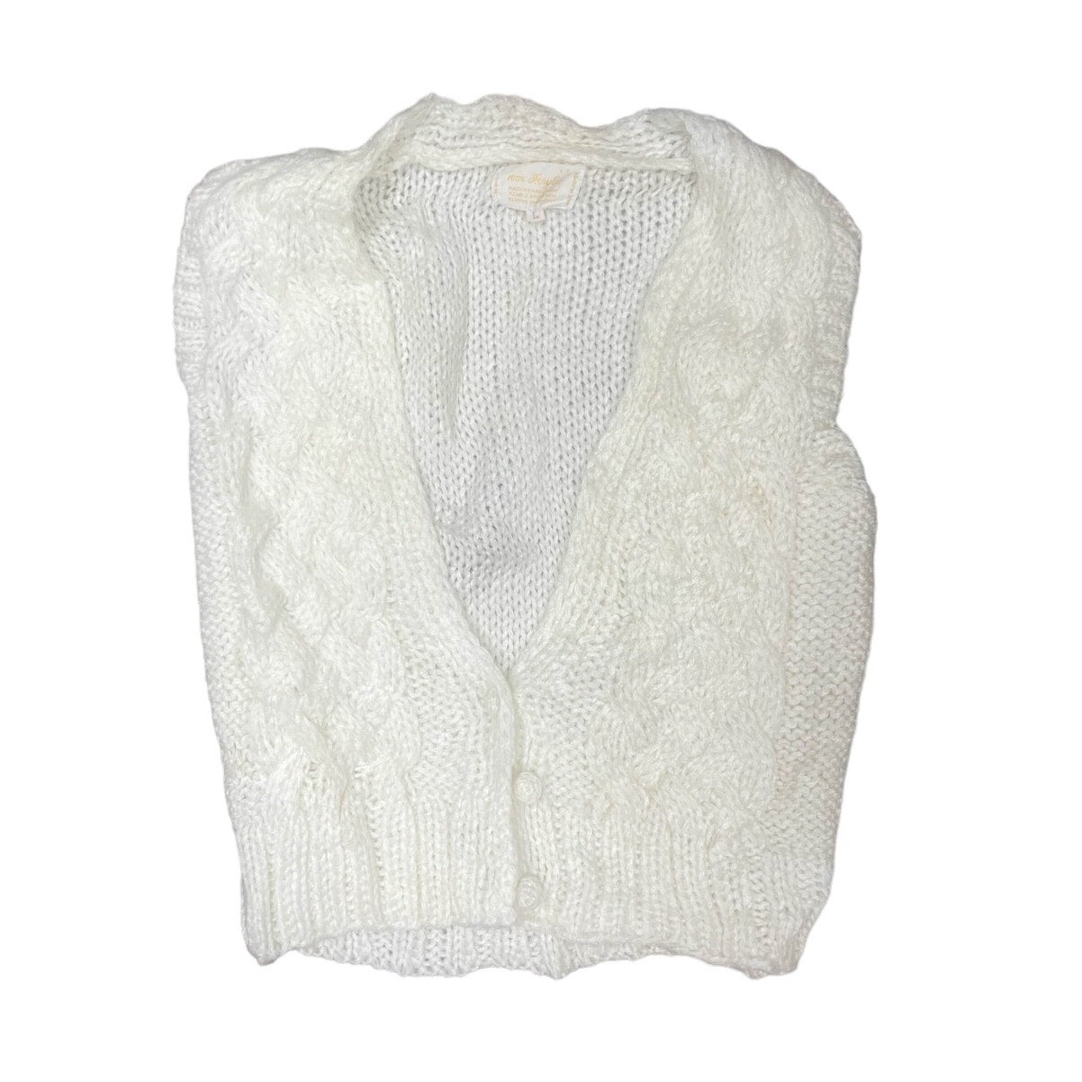 White Fine Knit Vest