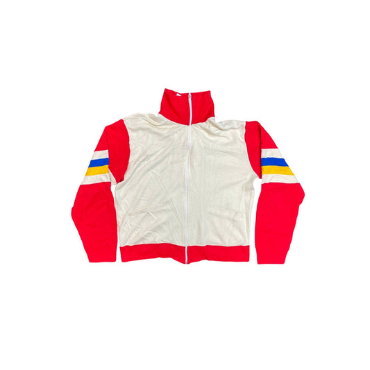 Vintage 70s Primo Sporting Goods Primary Color Zip-up Collar Track Jacket