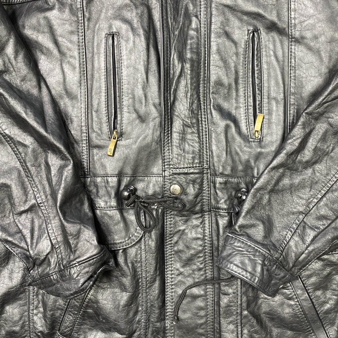 Fashion D Angelo Genuine Black Leather Jacket