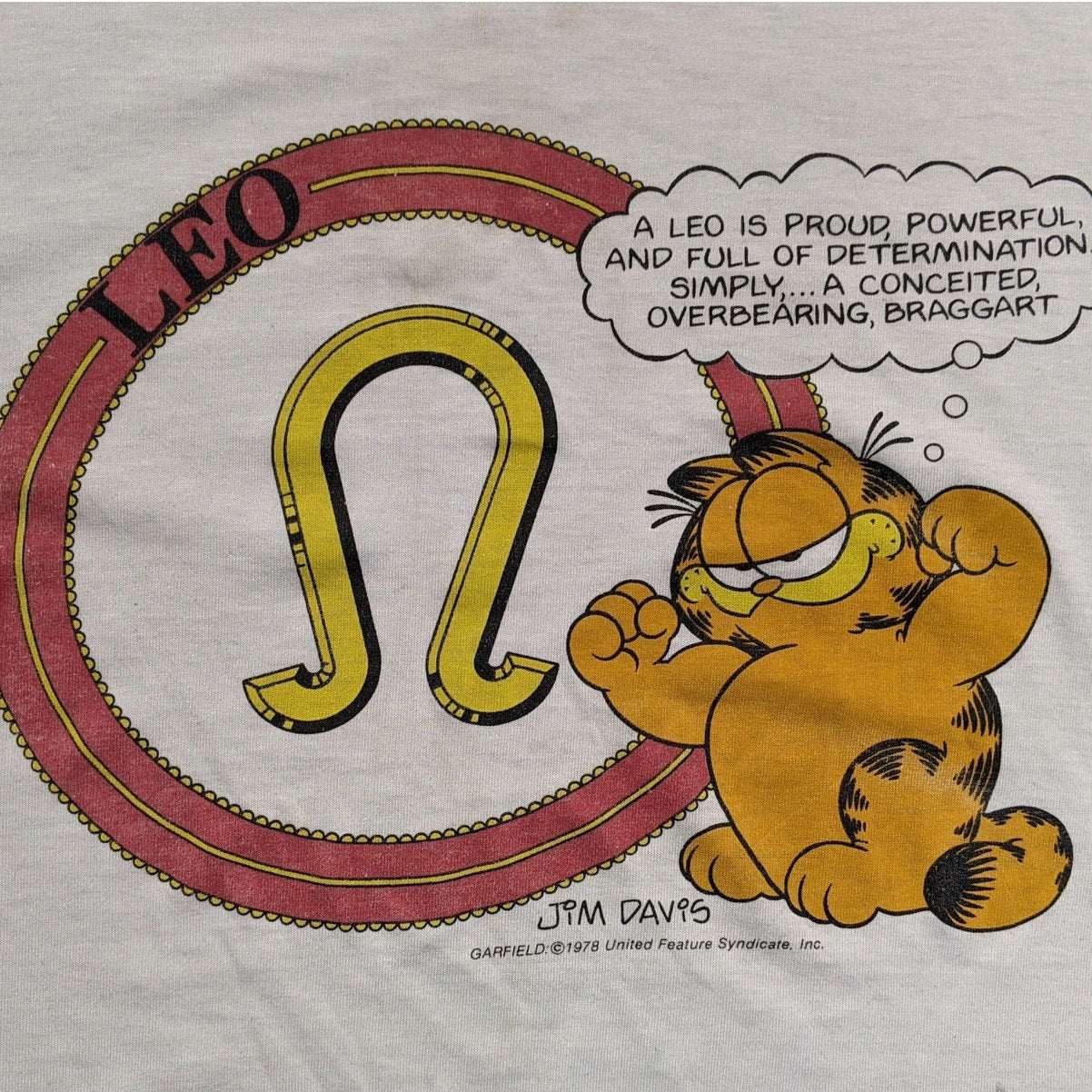 Vintage Wendy Wilson Garfield Zodiac (Leo) Baseball Tee