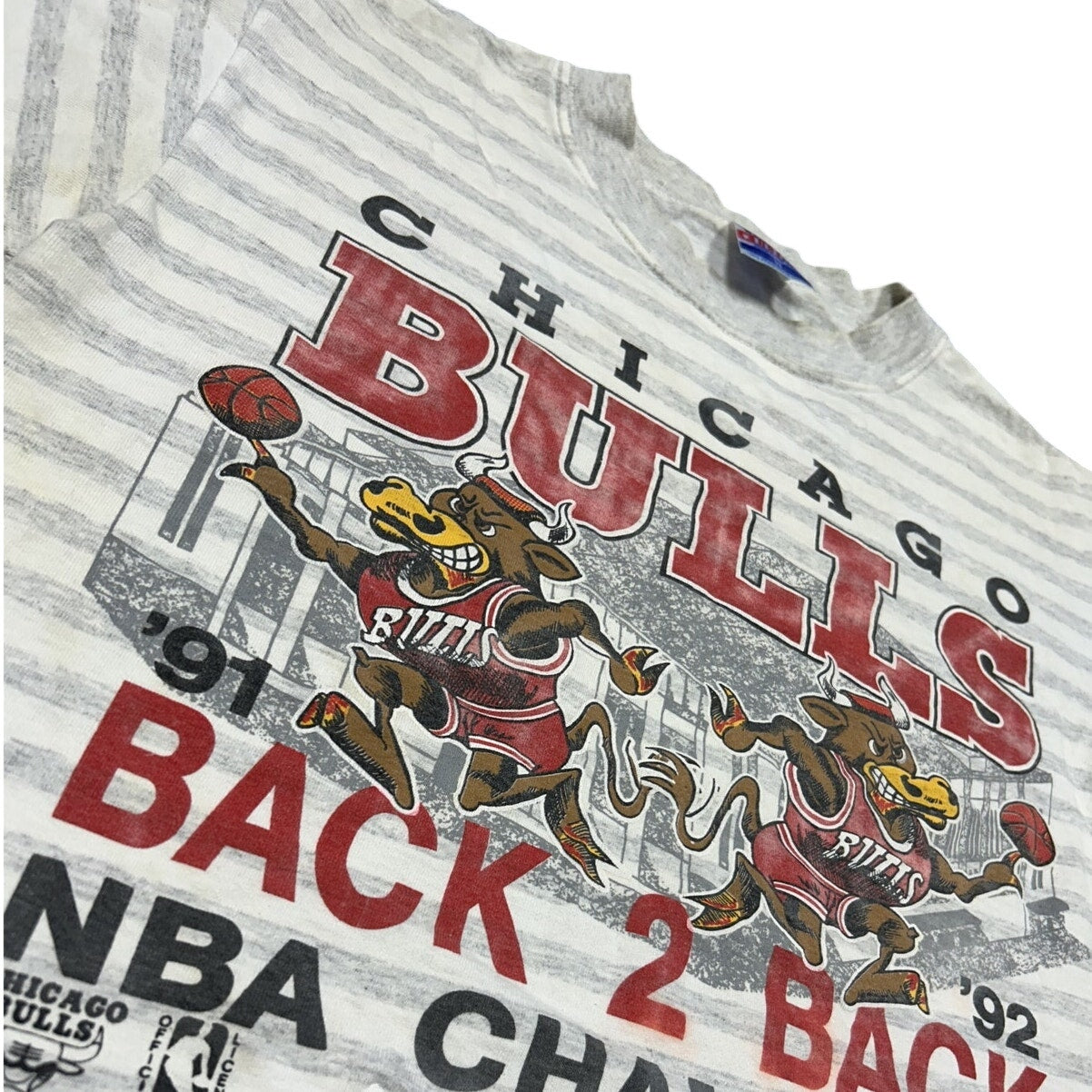 Vintage 1992 Chicago Bulls Back 2 Back NBA Champions T-shirt