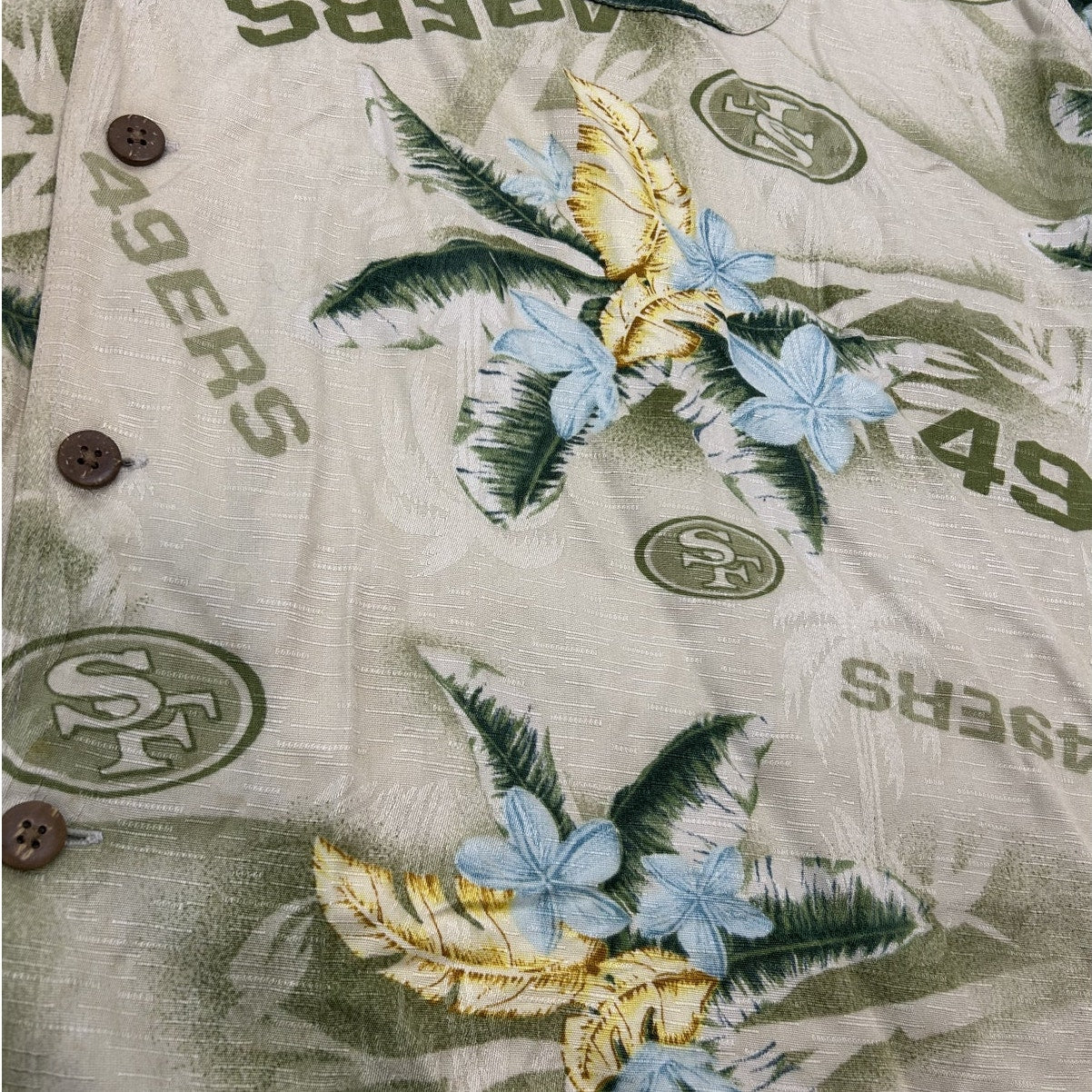 Men’s NFL San Francisco 49ers Hawaiian Button-Up Shirt