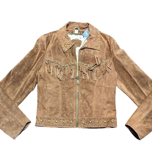 Wilson's Leather Brown Suede Fringe Jacket