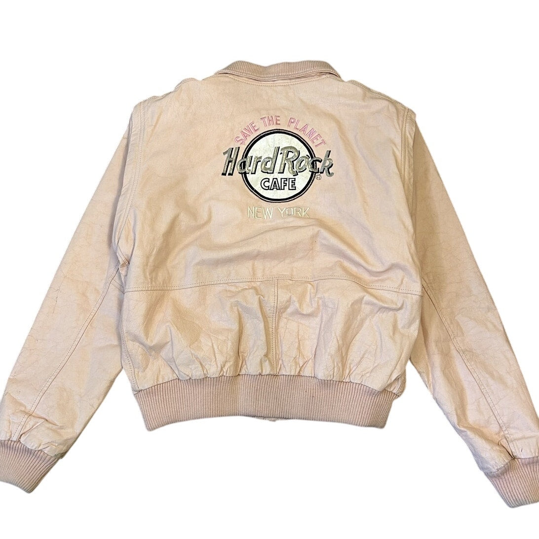 Vintage Hard Rock Cafe x New York Pale Pink Bomber