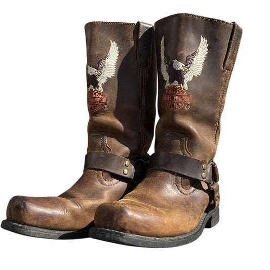 Men’s Vintage Harley Davidson Motorcycle Boots