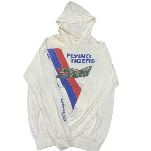 Vintage Flying Tigers White Hoodie