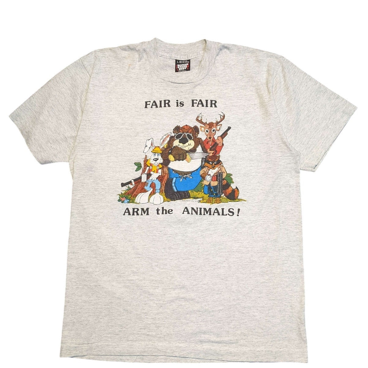 Screen Stars Best Grey "Arm The Animals" T-Shirt