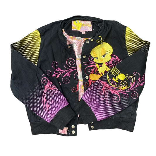 JH Design Tweety Black Jean Jacket