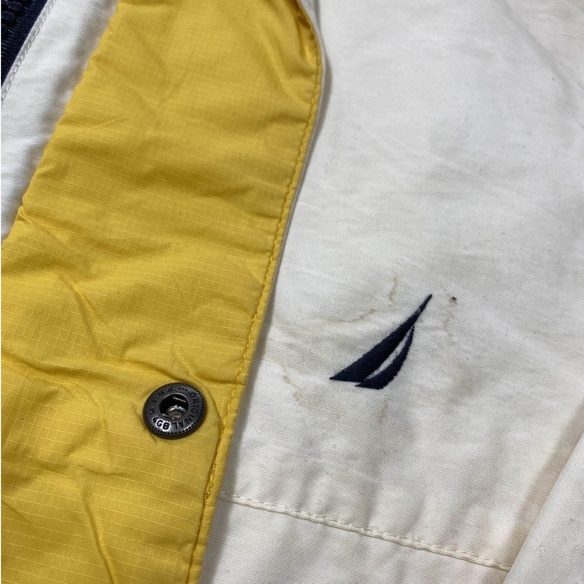 Nautica J-Class Black, Yellow, and White Windbreaker Jacket