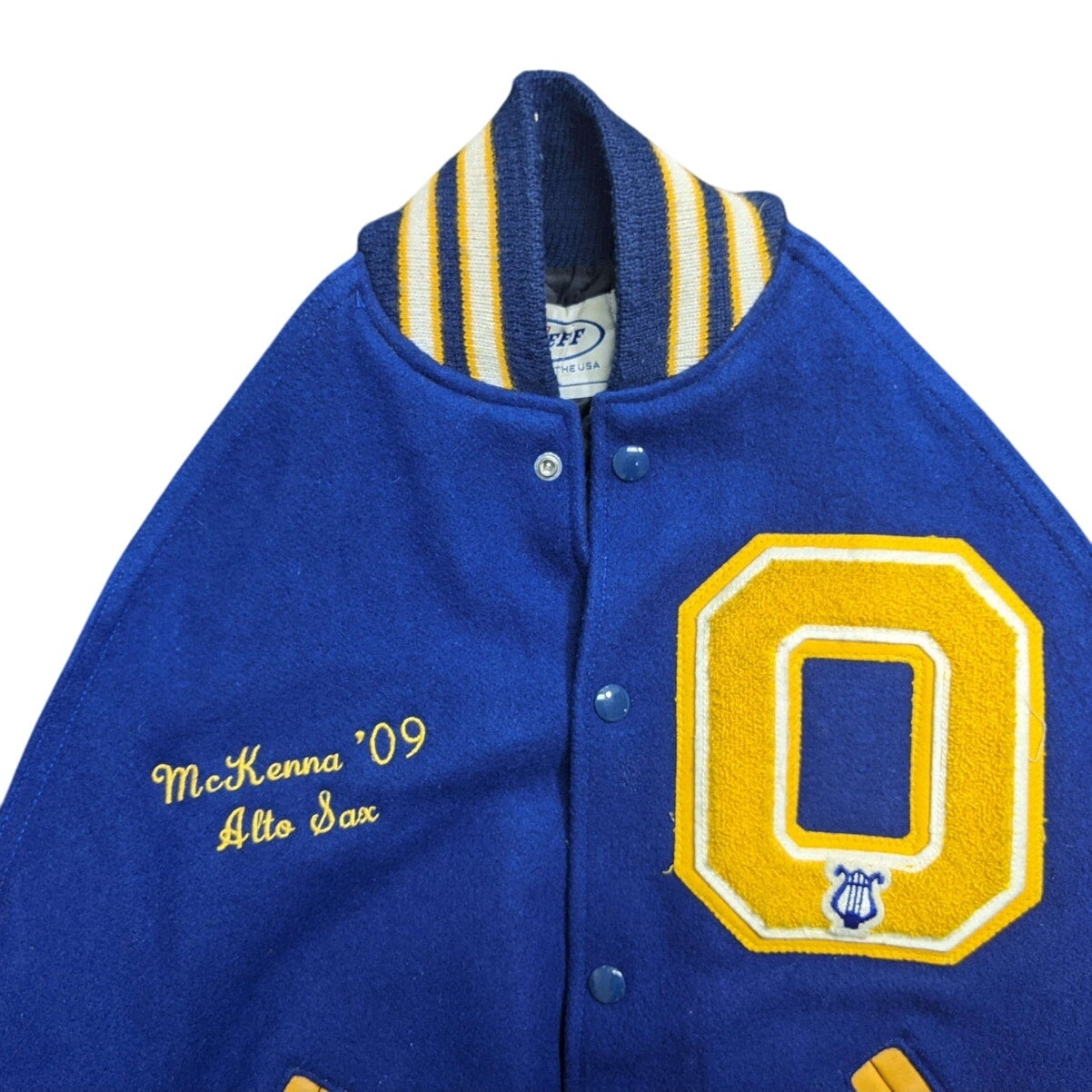 Neff Navy Blue 2009 Oxford Charger Band Varsity Jacket