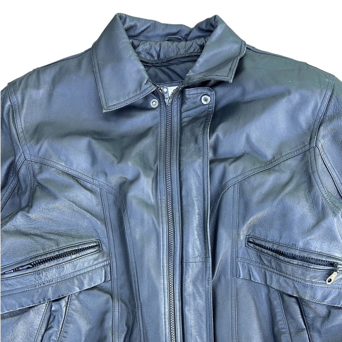 Men’s Charles Klein Bomber Leather Jacket